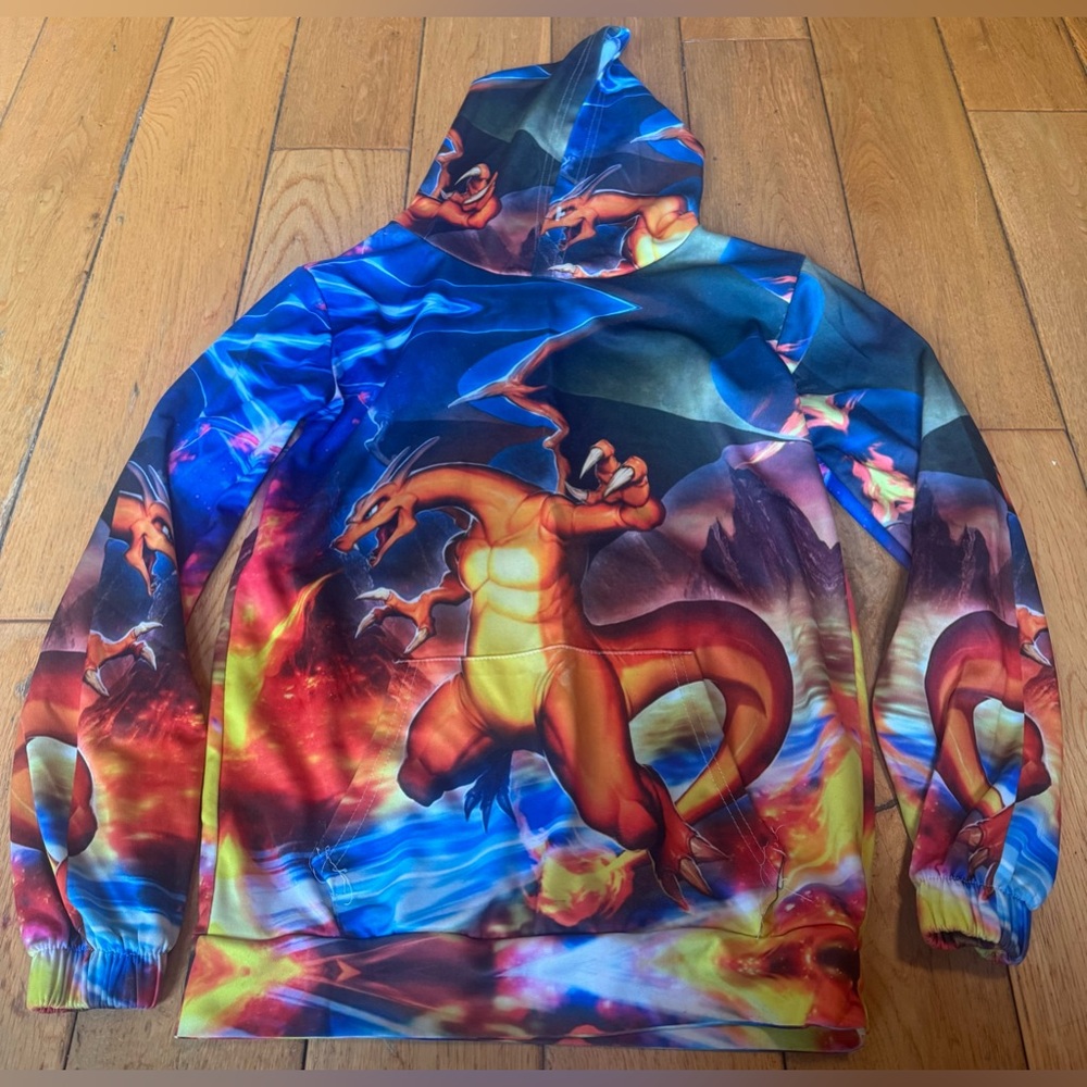Youth Charizard Pullover Hoodie - Oversized - Size Medium